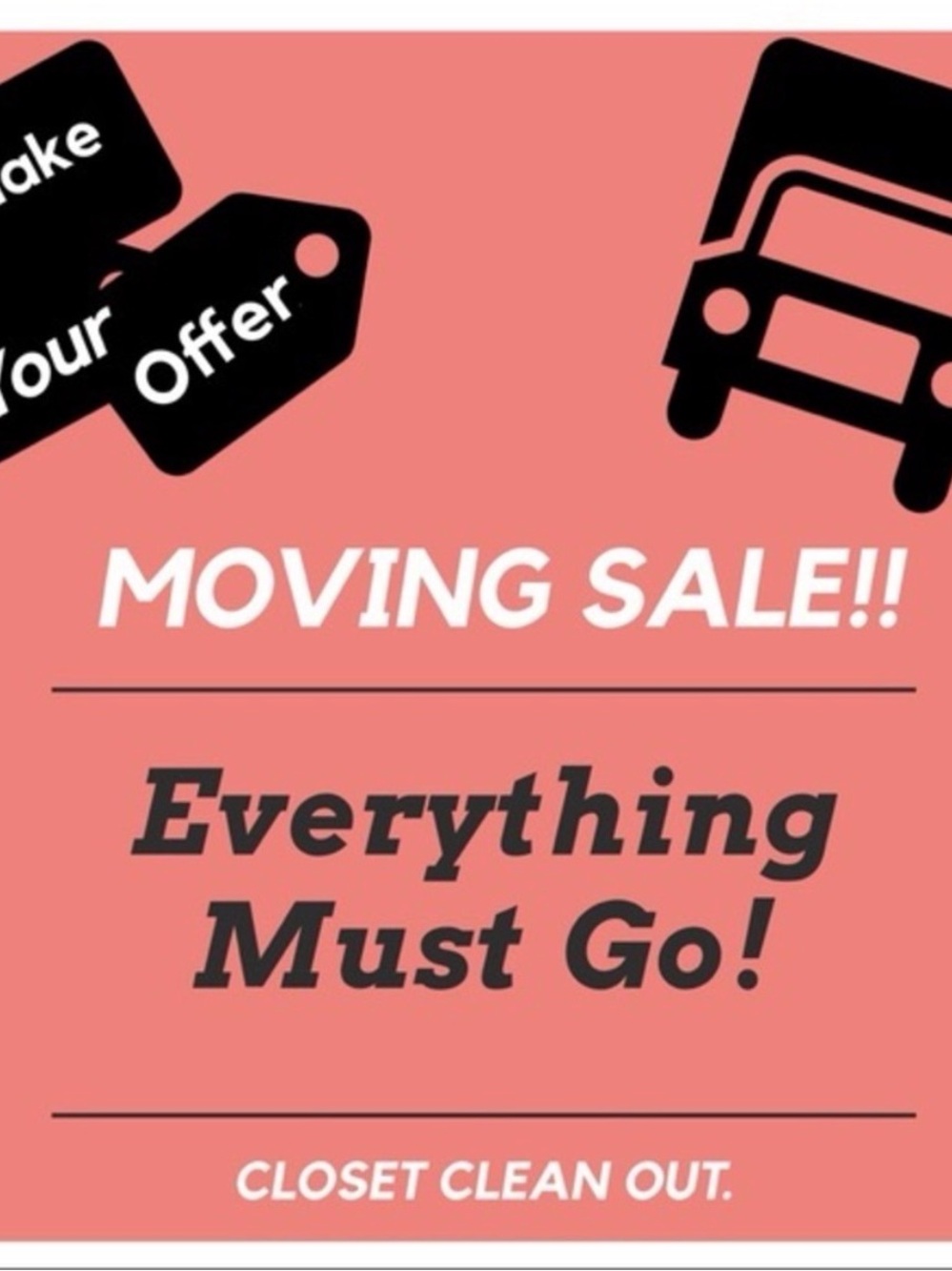 Moving sale!!! Make your offer